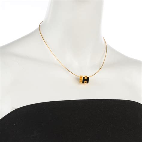 fine jewelry hermes gold cage h necklace|hermes gold necklaces.